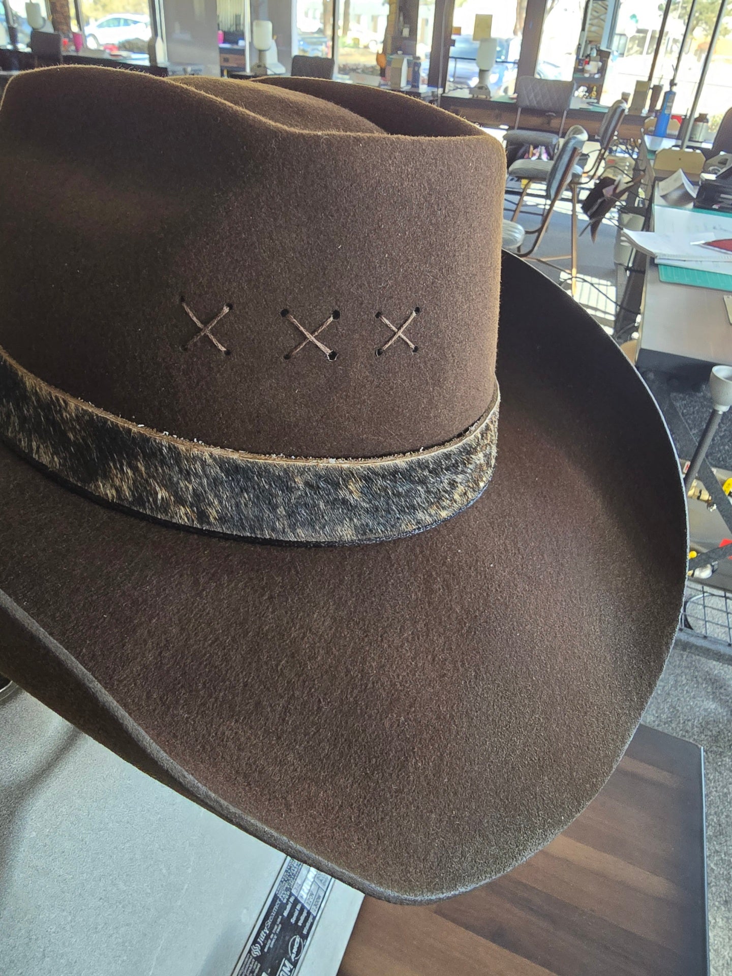 Brindle Band Brown Western Hat